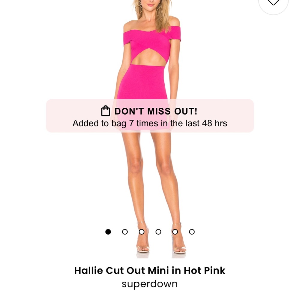 COPY - Hallie cut out mini in hot pink revolve super down